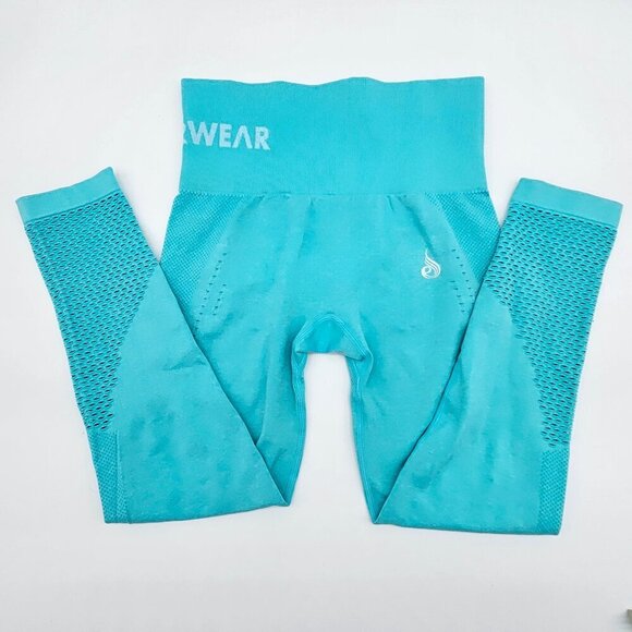Ryderwear Seamless Staples Leggings - Aqua Marl, Size Small - Picture 13 of 13